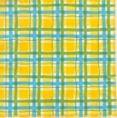 Serviette Karo, gelb-hellblau-grün, Rarität